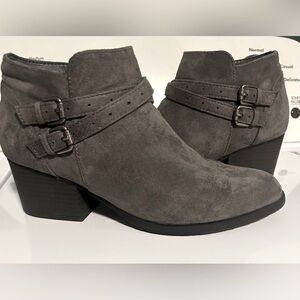 Women’s charcoal ankle booties